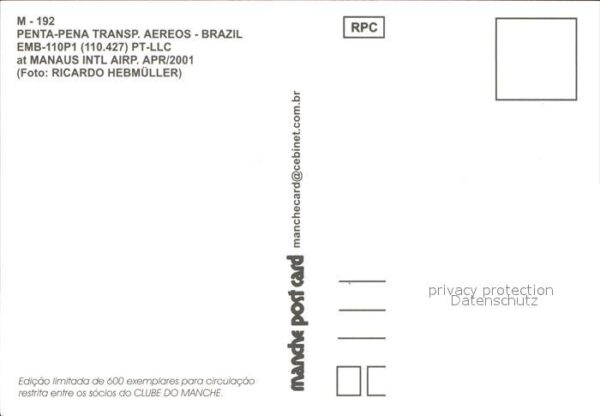 Flugzeuge Zivil Penta-Pena Transp. Aereos Brazil EMB-11 – Bild 2
