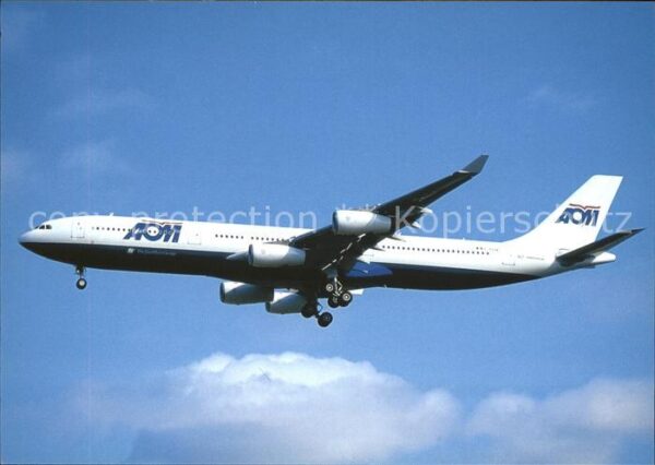 Flugzeuge Zivil AOM The Qualiflyer Grooup A340-313E F-G