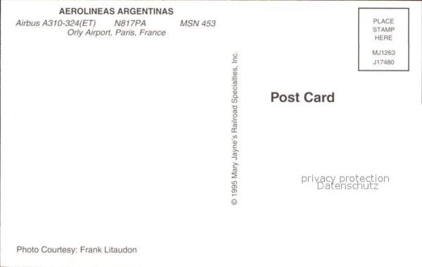 Flugzeuge Zivil Aerolineas Argentinas Airbus A310-324 E – Bild 2
