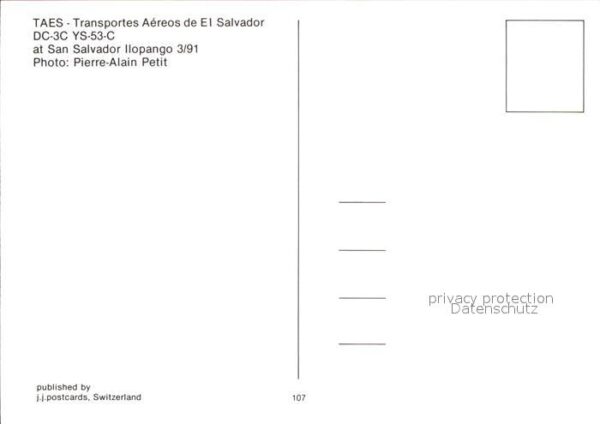 Flugzeuge Zivil TAES- Transportes Aereos de El Salvador – Bild 2