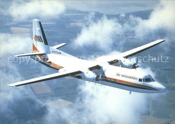 Flugzeuge Zivil Air Wisconsin Inc Fokker F27 Mk500 N505