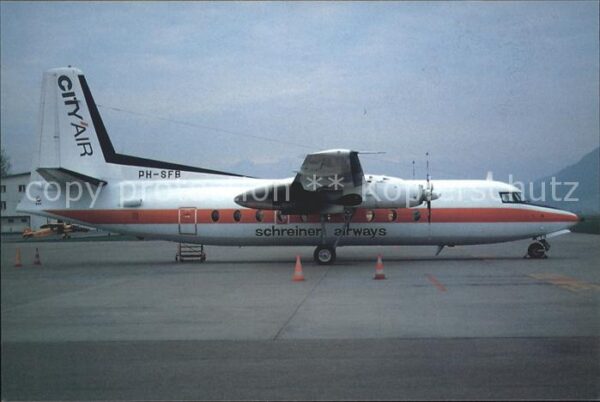 Flugzeuge Zivil Fokker F27-400 City air Schreiner Airwa