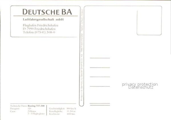 Flugzeuge Zivil Deutsche BA Boeing 737-300 – Bild 2