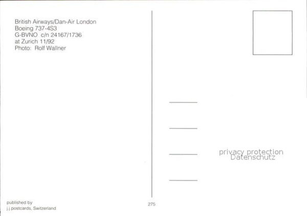 Flugzeuge Zivil British Airways Dan-Air London Boeing 7 – Bild 2