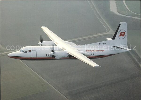Flugzeuge Zivil Fokker 50 Kenya Airways 5Y-BFM
