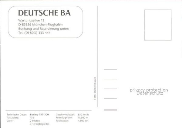 Flugzeuge Zivil Deutsche BA Boeing 737-300 – Bild 2