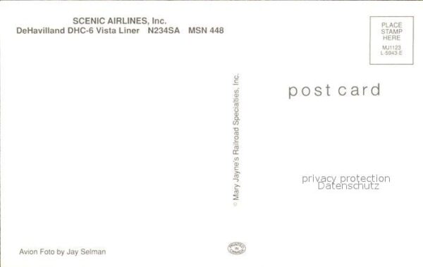 Flugzeuge Zivil Scenic Airlines DeHavilland DHC-6 Vista – Bild 2