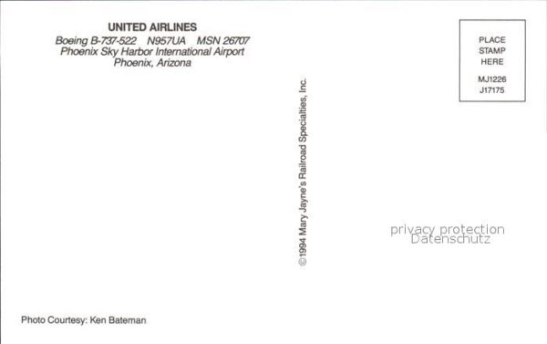 Flugzeuge Zivil United Airlines Boeing B-737-522 N957UA – Bild 2