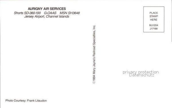 Flugzeuge Zivil Aurigny Air Services Shorts SD-360-100 – Bild 2