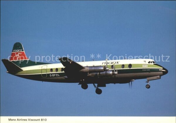 Flugzeuge Zivil Manx Airlines Viscount 810 G-BFZL