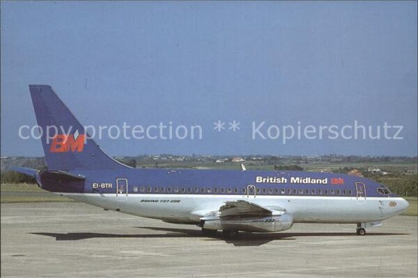 Flugzeuge Zivil British Midland Boeing 737-2Q8 EI-BTR c