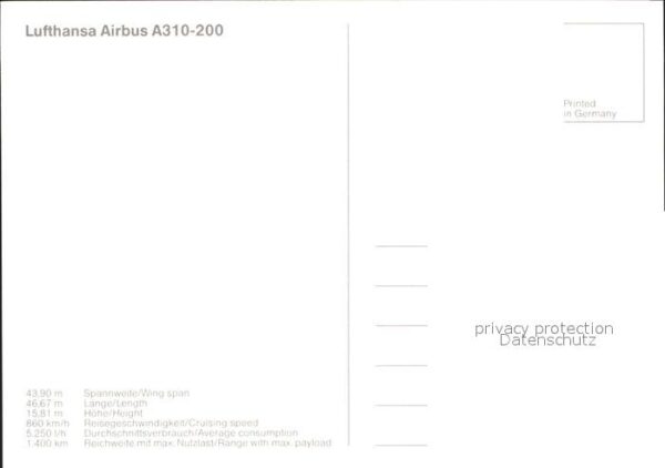 Lufthansa Airbus A310-200 – Bild 2