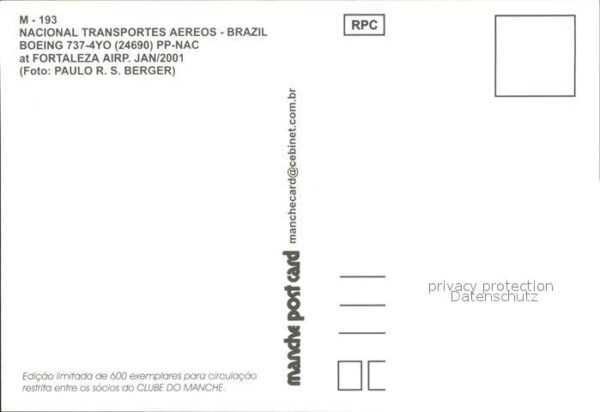 Flugzeuge Zivil Nacional Transportes Aereos Brazil Boei – Bild 2
