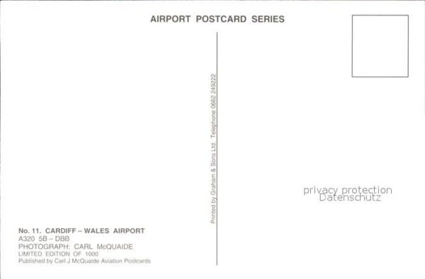 Flugzeuge Zivil Cardiff Wales Airport A320 5B-DBB Euro – Bild 2