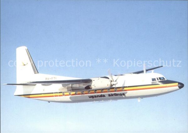 Flugzeuge Zivil Uganda Airlines Fokker F27 Mk600 PH-FTI