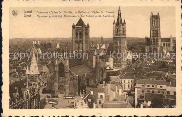 Gent Gand Flandre Eglise St Nicolas Beffroi Eglise St Bav