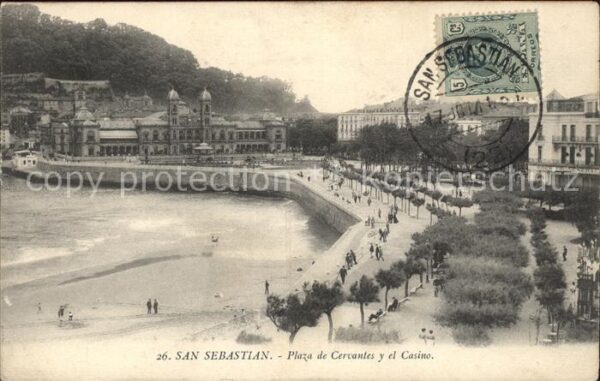 San Sebastian  Pais Vasco ES Plaza de Cervantes y el Casino Stempel