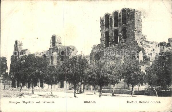 Athenes Athen Theatre Herode Atticus Ruinen antike St