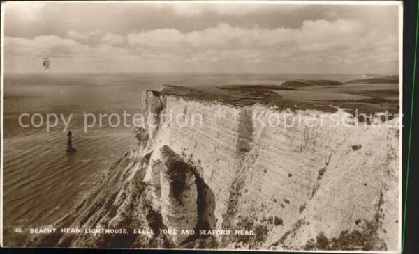 Eastbourne Sussex Beachy Head Lighthouse Belle Tout and S