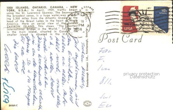 Ontario Canada Zavikon Island St Lawrence Seaway Ferry – Bild 2