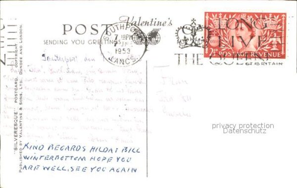 Southport UK The Promenade Valentine's Post Card – Bild 2