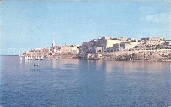 Malta Sliema Creek Sailing boats Valetta's Fo