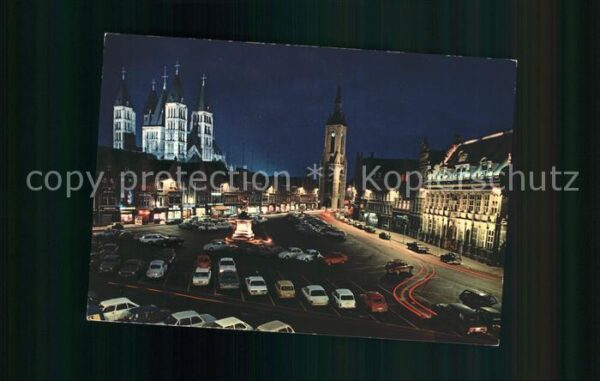 Tournai Hainaut Grande Place Cathedrale et Beffroi