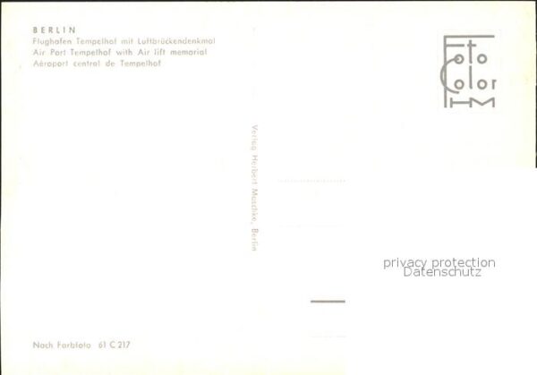 Berlin Flughafen Tempelhof Luftbrückendenkmal – Bild 2