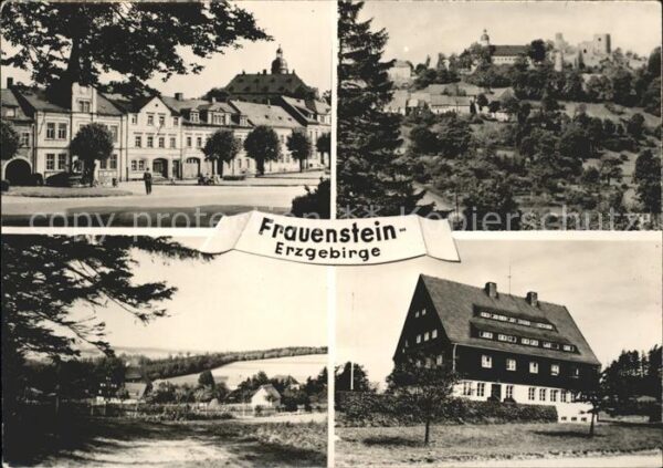 Frauenstein Sachsen Teilansichten Schloss Erzgebirge Handab