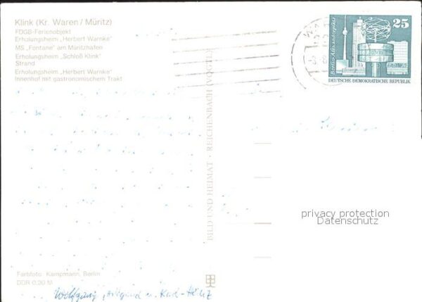 Klink Waren FDGB Erholungsheim MS Fontane Müritzhaf – Bild 2