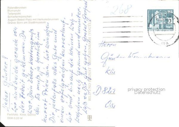 Zittau Rolandbrunnen Blumenuhr Schleifermännch – Bild 2