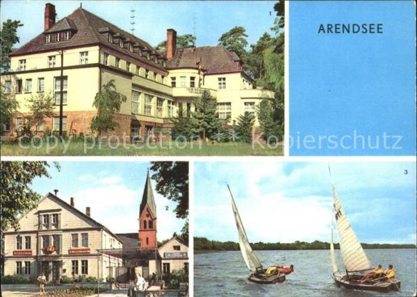 Arendsee Ostsee FDGB Erholungsheim Waldeck Rathaus Sege