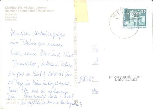 Giessuebel Schleusegrund Waldbaude Kulturhaus Teilansicht – Bild 2