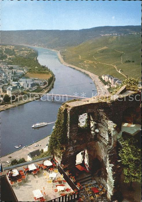 Bernkastel-Kues Gaststätte Burgruine Landshut Blick ins