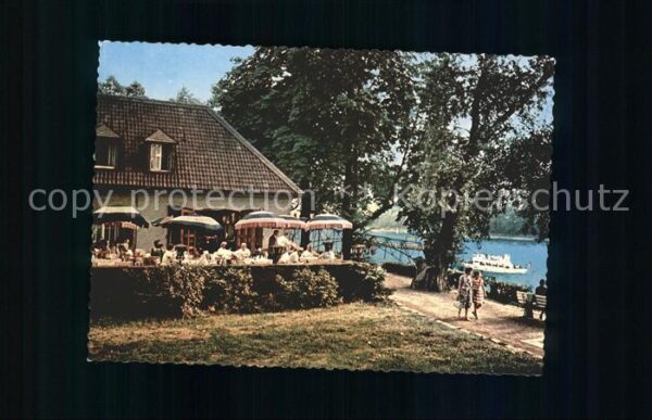 Bad Honnef Rhein Cafe Insel Grafenwerth Terrasse