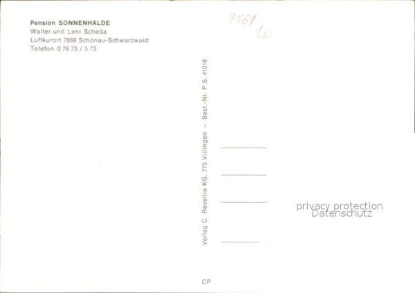Schoenau Schwarzwald Pension Sonnenhalde Luftkurort – Bild 2