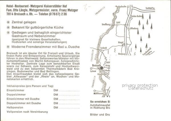 Breisach Rhein Hotel Restaurant Metzgerei Kaiserstühle – Bild 2