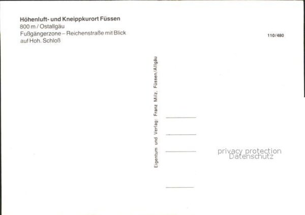Fuessen Allgaeu Fussgängerzone Reichenstrasse Schloss H – Bild 2