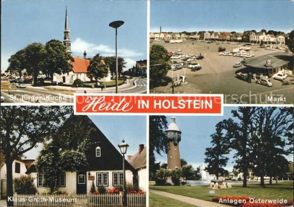 Heide Holstein St Jürgen Kirche Markt Anlagen Österwei