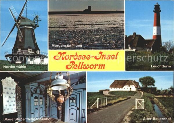Pellworm Nordermühle Leuchtturm Alter Bauernhof