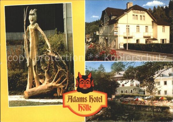 Marxgruen Adams Hotel Hölle Holzfigur