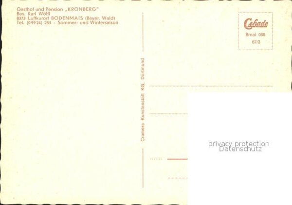 Bodenmais Gasthof Pension Kronberg – Bild 2