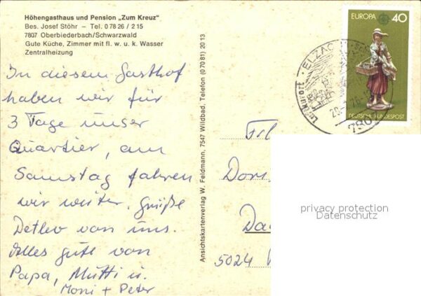 Oberbiederbach Gasthaus Pension zum Kreuz Reh Waldweg – Bild 2
