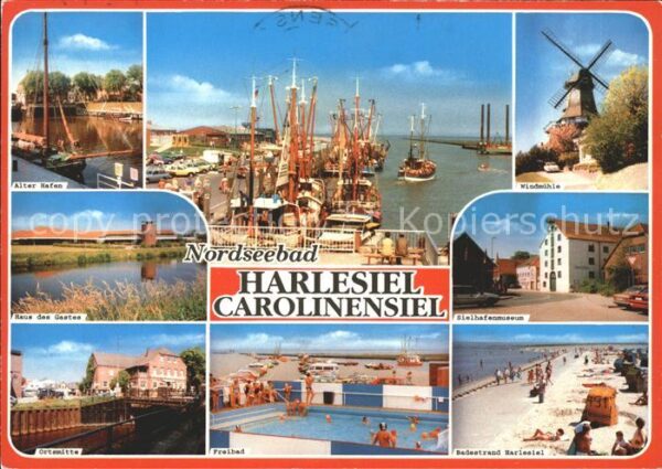 Carolinensiel-Harlesiel Ostfriesland Windmühle Alte Hafen Freibad