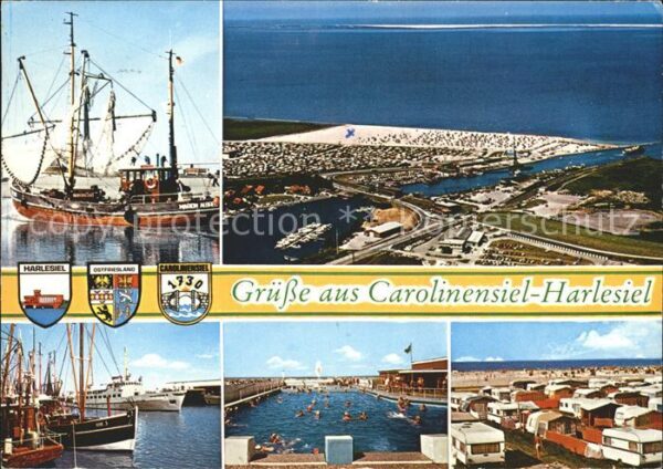 Carolinensiel-Harlesiel Ostfriesland Fliegeraufnahme Schwimmbad Segelboot