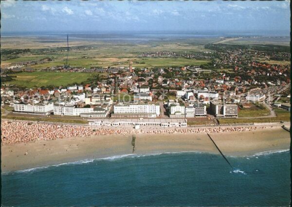 Borkum Fliegeraufnahme Strand Ort