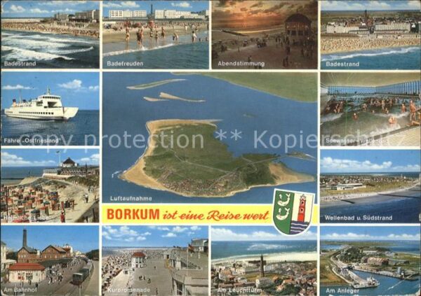 Borkum Fliegeraufnahme Wellenbad Südstrand Bad