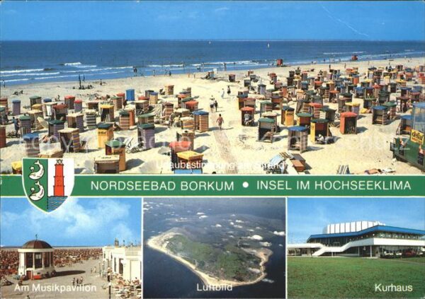 Borkum Kurhaus Fliegeraufnahme Musikpavillon S