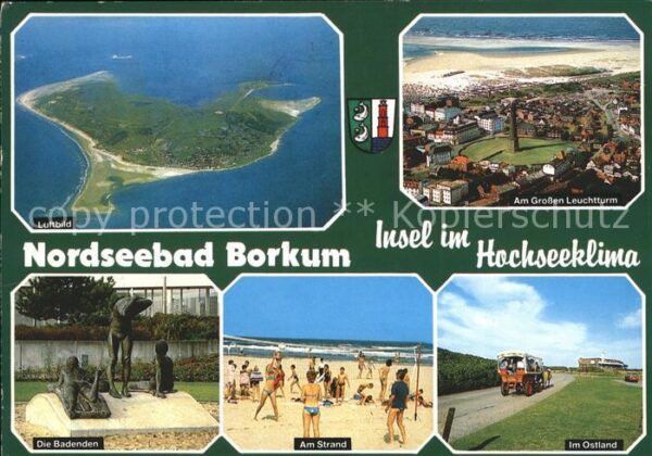 Borkum Fliegeraufnahme Grosse Leuchtturm Stran