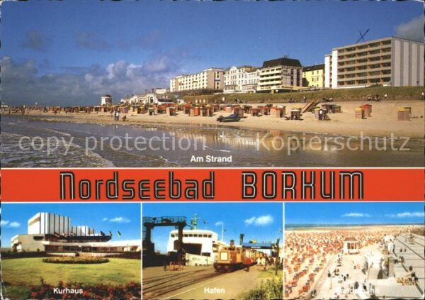 Borkum Strand Hafen Kurhaus